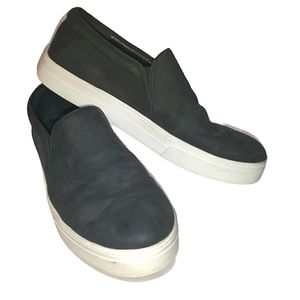 Eileen Fisher Nubuck Leather Kick Flat Slide On Sneaker Shoes 7.5